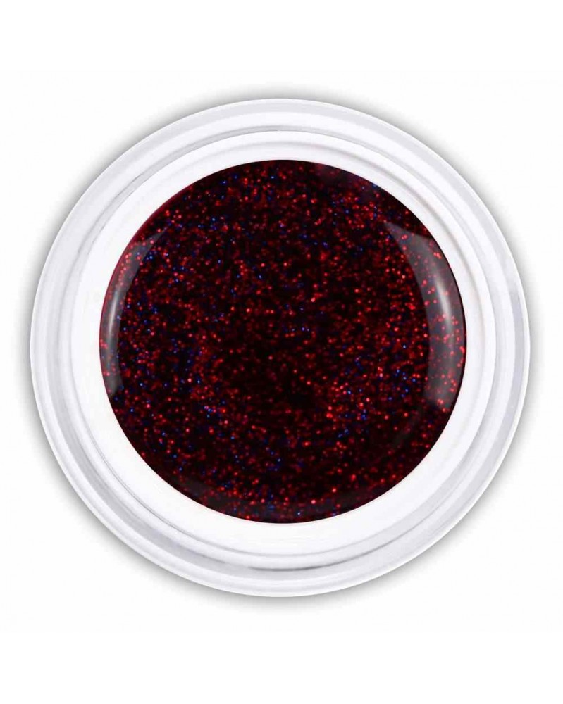 Farbgel ruby red glitter