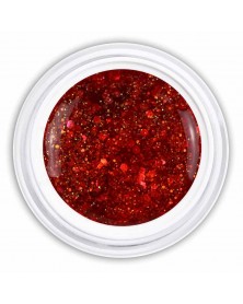 Farbgel red gold glitter