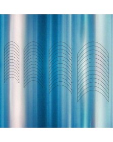 Flat Chrome Smile Line Blau