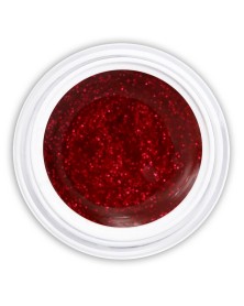 Gel couleur pailleté argent rouge