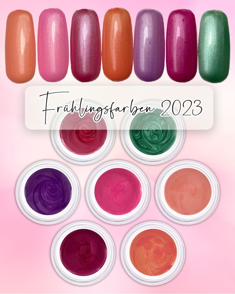 Gel couleur bonbon set 7 x 5 ml - couleurs printemps 2023 Gel couleur bonbon set 7 x 5 ml - couleurs printemps 2023