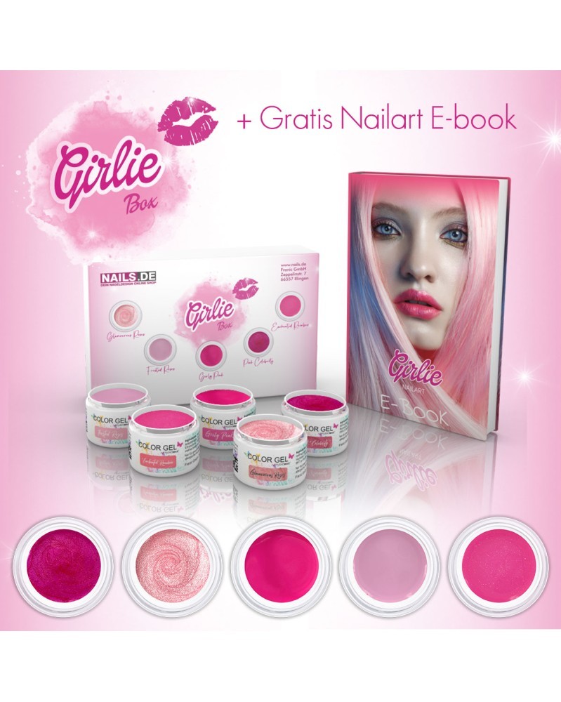 Girlie Box - 5 Farbgele + Nailart E-Book Girlie Box - 5 Farbgele + Nailart E-Book